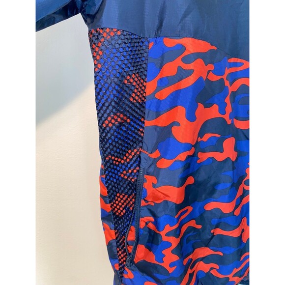 Russell Athletic Mens Windbreaker XL Blue Camouflage Full Zip Up Lightweight - Picture 3 of 6